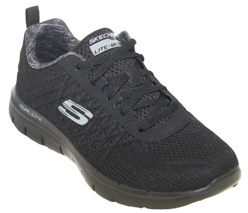 skechers black flex advantage 2.0 dali trainers